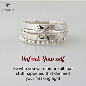 💍NWB Unfu@k Yourself Staking ring size 9